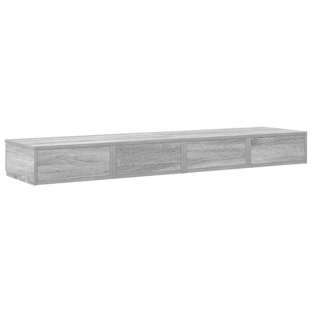 Fengshui Materiał drewnopochodny szuflady na łóżko 160 x 36,5 x 16,5 cm szare