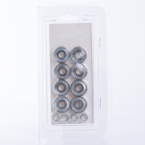 MADIVO Rodamientos de bolas | Juego de 8 unidades | Clase ABEC-5 | Estándar 608ZZ tipo | Ideal para patines en línea, monopatín, scooter, scooter, patines de ruedas