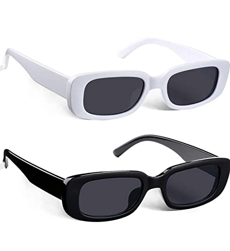 Image of IFLASH Rectangle Sunglasses for Women Retro Fashion Sunglasses UV 400 Protection Square Frame Eyewear