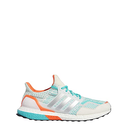 Image of adidas Ultraboost 5.0 DNA Mens Shoes Size 4.5, Color: Chalk White /Silver Metallic /Mint Rush-
