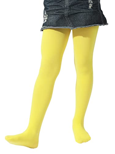 Image of EVERSWE Girls Semi Opaque Footed Tights, Microfiber Tights