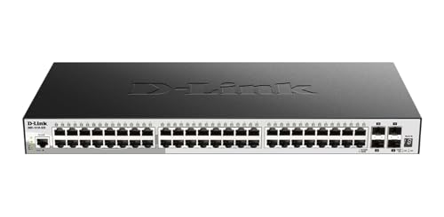 Image of D-Link 52-Port Gigabit Stackable Smart Managed Switch with 10G Uplinks | 48 Gigabit Ports + 4 10GbE SFP+ Ports| L2+ /L3 Lite |VLANs |Web Managed |Surveillance Mode |NDAA Compliant (DGS-1510-52X)