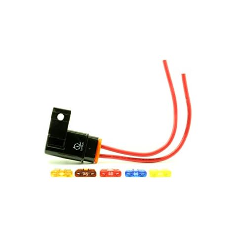 Lumision 12AWG Weather Proof Mountable Fuse Holder Marine Grade w/ 5A, 7.5A, 10A, 15A, 20A Fuses Set Cover