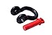 QIQU 2Pack 5/8inch D-Ring Shackle,Steel Shackle for Towing,Heavy Duty Forged Steel with 3.25ton Ton Capacity (5/8inch, Black with Red Pin)