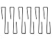 Safety Solutions For Gun Storage Pack of 6 Original Pistol Handgun Hangers (Hand made in USA) (6 hangers)