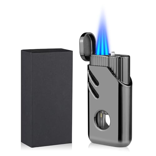 Pack de 2 Encendedores Antorcha Triple Llama Butano Recargable miniatura 2