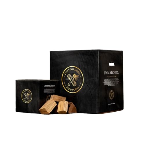 Cutting Edge Firewood - Apple Smoking Wood Chunks Standard Box (10 lbs) | Sweet, Fruity Smoke for Pork, Poultry & Seafood | Premium BBQ Wood Chunks with Excelsiors & Matches Clean, Consistent ...