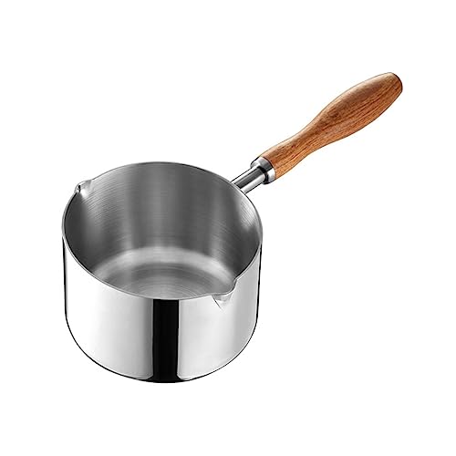 Sartén de aceite con sabor de acero inoxidable 304 pequeña sartén frita para el hogar, sartén caliente de mano, sartén antiquemaduras, sartén de aceite de acero inoxidable