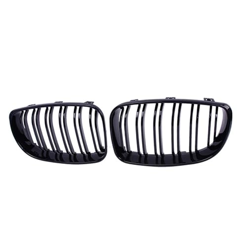 Rejilla frontal para E81 E87 E82 E88 2007-2011, parrilla negra de doble línea para coche