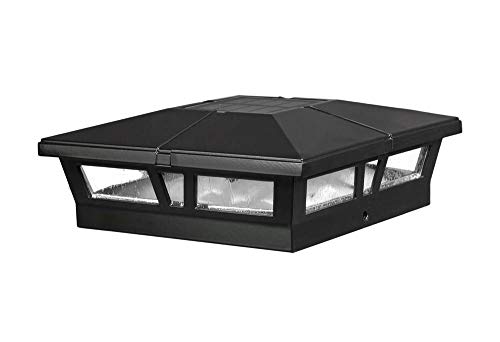 Flash Sale 6 x 6 Aluminum Cambridge Solar Post Cap in Black