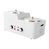 Doppeltopf-Wachserhitzer,600W 2 * 2.5L Wachswärmer Waxing Set Wachsbohnen 0-120℃/0-100℃ Wachsschmelzgerät für Wachsbohnen, Dosenwachs, Hartwachs, streifenförmiges Wachs