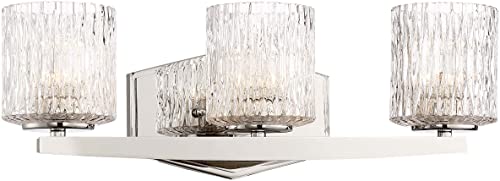 Minka Lavery Wall Light Fixtures 3083-613-L Maginot Bath Vanity Lighting, 3-Light LED 24 Watts, Polished Nickel