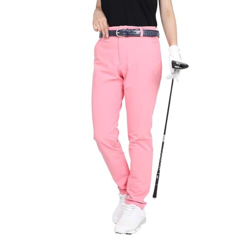 ゴルフウェア レディース 女性用 長ズボン パンツ ピンクXS 楽天
