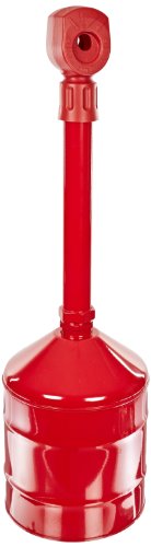 Justrite 26811R Steel Heavy Duty Butt Cans Cigarette Butt Receptacle, 5 Gallon Capacity
