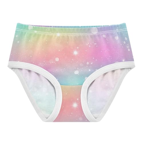 Rainbow Gradient Sparkles Toddlers Underwear Floral 2t Cotton Little Girl Panties Aesthetic Briefs Girls Undies