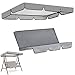 Yadlan Techo Universal Balancín de Jardin, Toldo Recambio y Cubierta Asiento para Balancin 2/3 Plazas, Techo y Asiento de Repuesto para Columpio Jardín(Size:XXL,Color:Gris)
