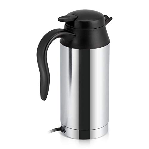 GLOGLOW Tetera Eléctrica para Auto 12V 750ml Acero miniatura 5