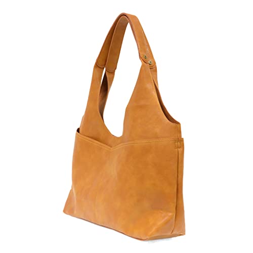Image of Joy Susan Val 4-Pocket Vegan Leather Hobo Bag With Removable Crossbody - Honey