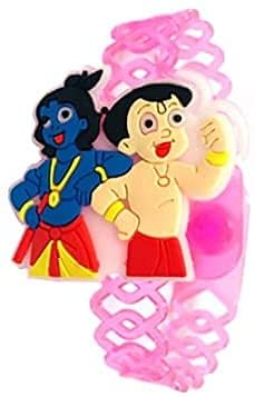 Evisha 2 Pcs LED Light Lord Krishna Cartoon Character Rakhi Set Combo Rakhi For Kid Boys Children Brother Bhaiya Bhai Assorted Cartoon Character 1