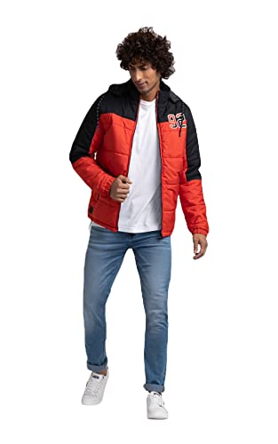 Image of Spykar Men's Cotton Blend Standard Length Tafflon Straight Fit Full Sleeve Plain Classic Collar Casual Jacket