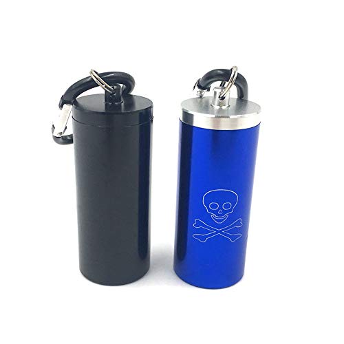 携帯式灰皿 2本セット カラビナ付き 円筒 煙と臭いをしっかり遮断 コンパクト アウトドア 旅行用品 持ち運び便利