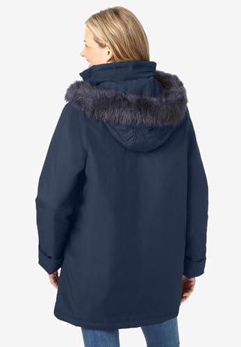 Woman Within Plus Size Faux Fur Down Parka Coat2