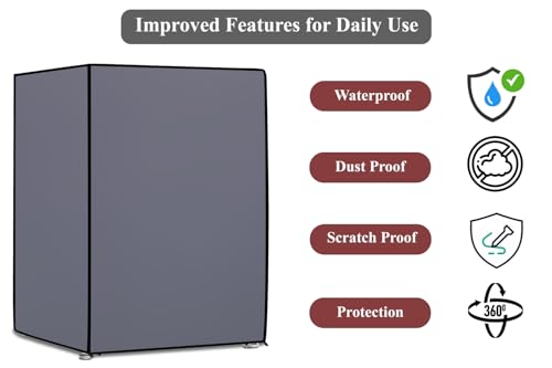 Image of The Furnishing Tree Washing Machine Cover Grey Compatible for Bosch 7.5 Kg Fully-Automatic Front Loading WAJ2846DIN - D x W x H : ( 66x61x88.9 CM )