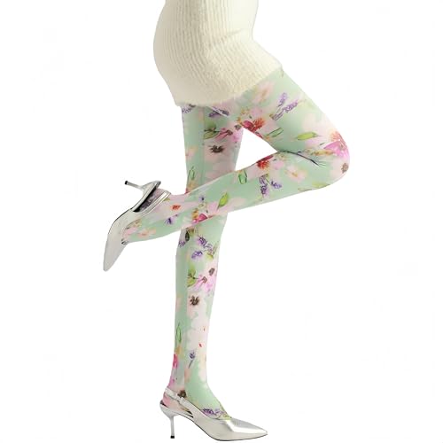 Image of Sahabowi Women's Sheer Tights, Digital Print Designs Stockings