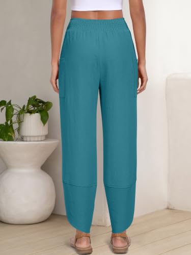 Image of ANRABESS Womens Wide Leg Palazzo Capri Barrel Pants