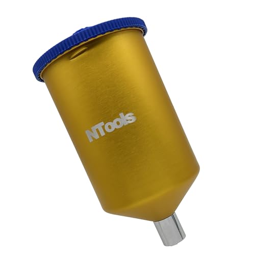 Gravity Feed Spray Gun, Aluminum Paint Sprayer Cup with Nylon Fastener Press-Fit Lid, 16x1.5 Internal Connection Threads(Internal Threads 16X1.5)
