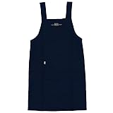 [ウラタ] エプロン レディース 撥水 汚れ防止 無地 刺繍 ひざ丈 ショート H型 67cm コン