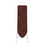 Rörets Bügeltisch Standard Plus – extra Harte Spanplatte – Gebogene Beine – stabile Stahlrohre – Höhenverstellung 64–88 cm – Bügelfläche 28,5×108 cm – Abnehmbarer Bezug