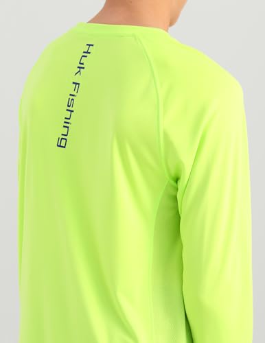 Image of HUK Boys Pursuit Solid Long Sleeve Shirt, Fishing Shirt for Kids