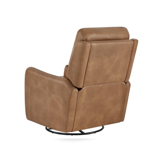 Sillón con función reclinable y base giratoria Marrón claro miniatura 5