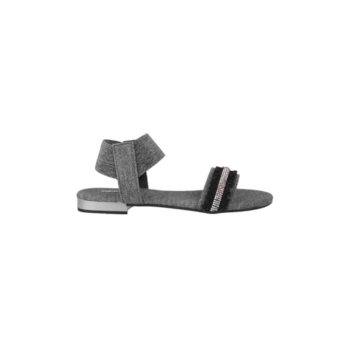 Image of Mochi Women Denim Beaded Slingback Casual Sandals
