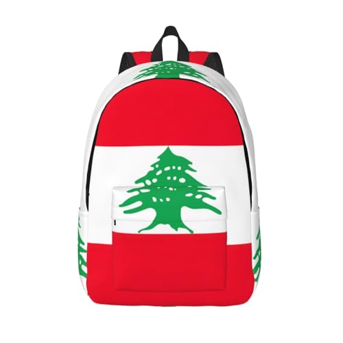 Sac à dos Liban WURTON en toile imprimée pour le travail et la randonnée unisexe
