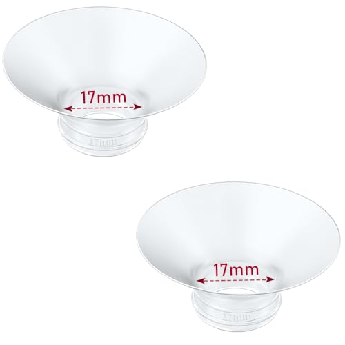 Image of IVARONAL Flange Insert 2PCS 17mm Compatible with Momcozy M9/M6/M5/S12 Pro/V1 Pro/V2 pro, Spectra/Medela/Elvie/NCVI/TSRETE/eufy/Lansinoh/Paruu/MomMed Breast Pump 24mm Shields/Flanges (2pcs-17mm)