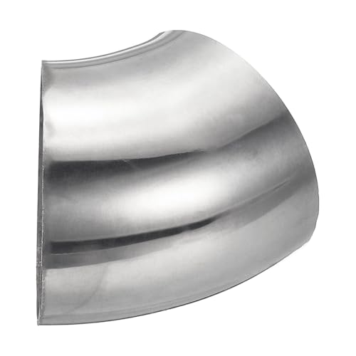 PATIKIL 4 Stück Edelstahl Rohrbogen 45 Grad Bogen, 54mm OD Stahl Auspuffbogen Auspuffrohrverbinder Edelstahlbogen 304 Edelstahl Rohr für Auspuffrohr Treppengeländer Auto HVAC
