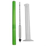 EffiFish Hydrometer, 100 ml Glasmeter mit Messbecher zum Destillieren und Brauen von Spirituosen, 0–100 % Bereich, kalibriert bis 20 ℃
