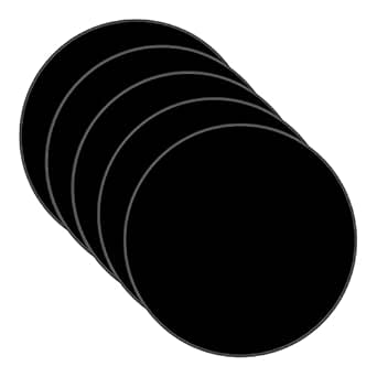 ZESABGE 5 stuks acrylplaten, zwart, acrylschijven, 15 cm, ronde kunststof plaat, acryl kunststof