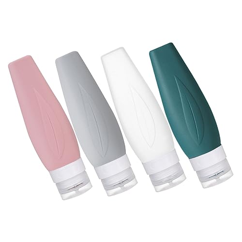 NOLITOY 1 Juego Botella de gel de sílice exprimir botellas recargable dispensador contenedores de tamaño de viaje travel bottles botellas de viaje vacías botellas de artículos de tocador
