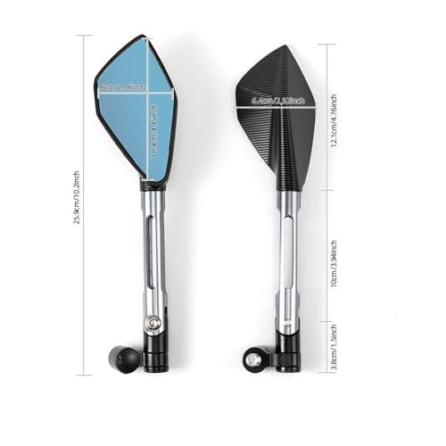 Espejos de motocicleta Benelli TNT tre Bx manillar espejo retrovisor azul 7