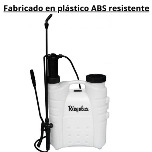 Sulfatadora para plantas de presión retenida. Capacidad 12 litros, Lanza de plástico con boquilla regulable. Rociador de jardín o rociador para protección de plantas PARA EL USO DE PRODUCTOS QUÍMICOS.