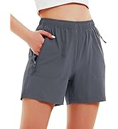Nomolen Women's 5" Hiking Cargo Shorts Quick Dry Lightweight Athletic Outdoor Shorts for Workout ...