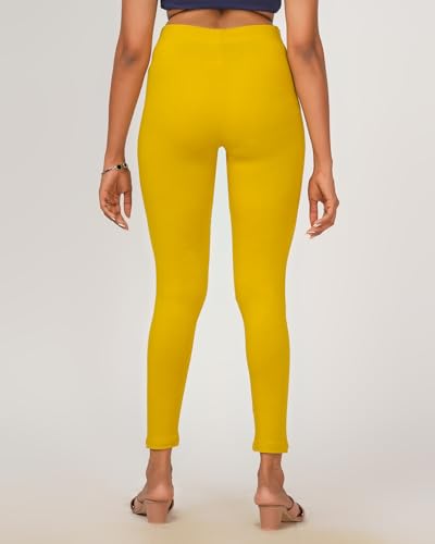 Image of Loveit Womens Solid Viscose Slim Fit Ankle Length Leggings