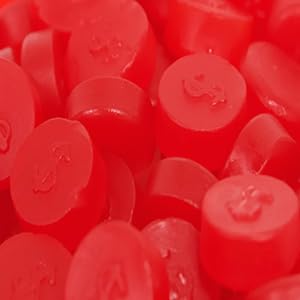 SweetGlob Juju Coins - Caramelos masticables (cereza roja, 2 libras)