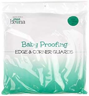 Corner and Edge Baby Proofing Guards (10' Edging and 4 Corners) - Pre-Applied Adhesive for Easy Installation - Subtle, Stylish Design Great for Any Home (White)