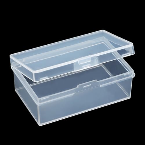 Image of 12 Pcs Rectangle Clear Plastic Box Containers (2.99 x 1.85 x1.81 inch) - Small Bead Organizer for Jewelry Findings and Art Supplies