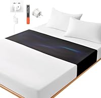 CkeyiN Pro Erdungsmatte für Bett, Verbesserung der Schlafqualität mit erdungslaken, Grounding Bed Sheet zur Erhöhen Sie die Energie, Grounding Mat 68 * 198cm, Schwarz