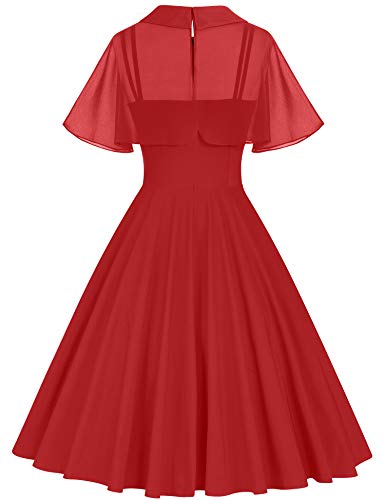 Image of GownTown Women's 1950s Cloak Two-Piece Cocktail Dress